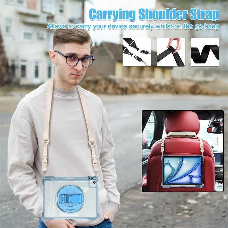 For iPad Air 11 4th 5th 10th 109 102 9th A16 11th Generation Case Hand Strap Tablet Cover for iPad Pro 11 129 13 inch Funda C251208