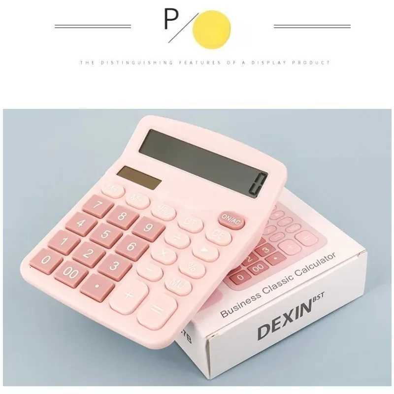 Gifts Christmas 12-Digit Solar Calcator Dual Power Screen Off Finance Student Calcating Tool Off Supplies Santa Claus H251208