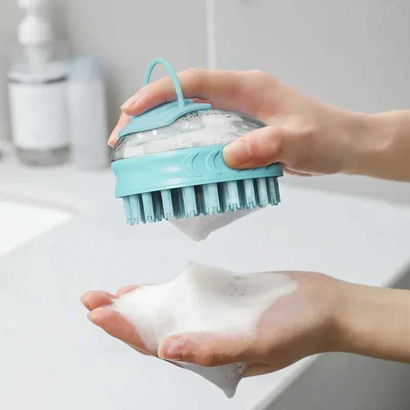Dog Washing Massage Silicone For Bath Pet Shampoo Brush Dog Bath Brush With Soap Dispenser Dog Grooming Brush M251208 - view 6