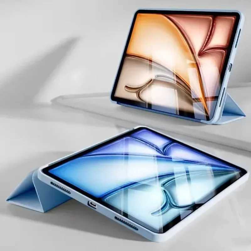 TPU Soft Silicone Tablet Cases for iPad Pro 13 M5A3361 2025 7th Gen M4 2024 Air 13 M3 M2 Case Trifold Stand Auto Sleep/Wake C251208
