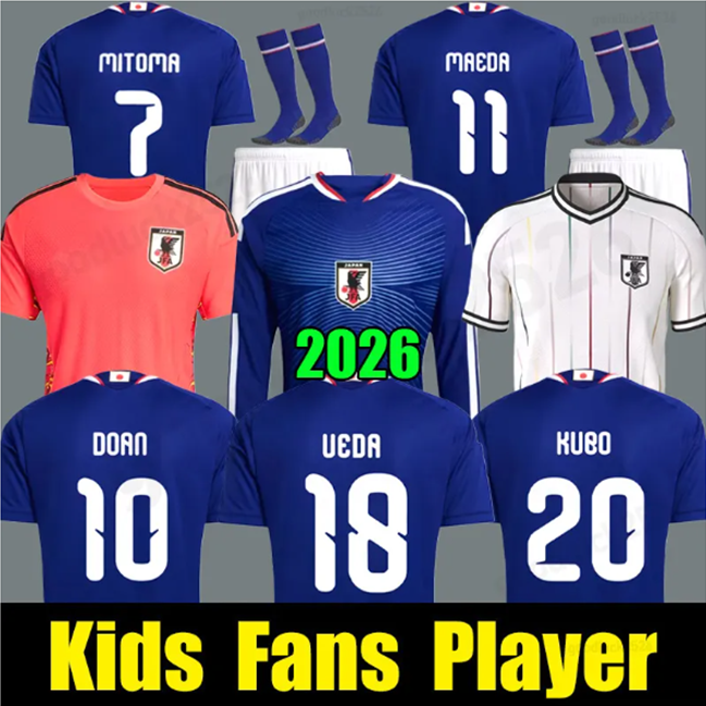 New 2026 2027 world cup Japan Soccer Jerseys 26 27 Cartoon ISAGI ATOM TSUBASA MINAMINO ASANO DOAN KUBO ITO adult Men kids kit set Japanese Football Shirt uniform