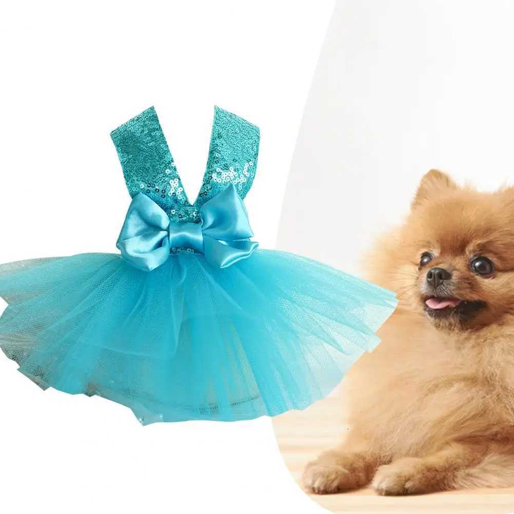 Beautiful Pet Dress Comfortable York Clothes Pet Cat Dress Big Bowknot Polyester Puppy Wedding Dress Party Wear M251208