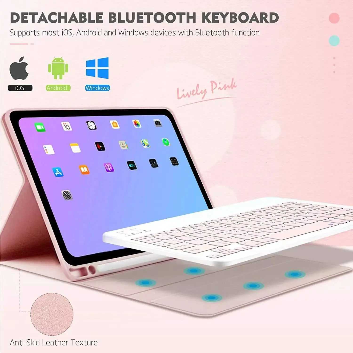 For Redmi Pad SE 11 Inch With Keyboard Case Detachable Colorf Leather Tablet Case For Redmi Pad SE 11 2023 C251208