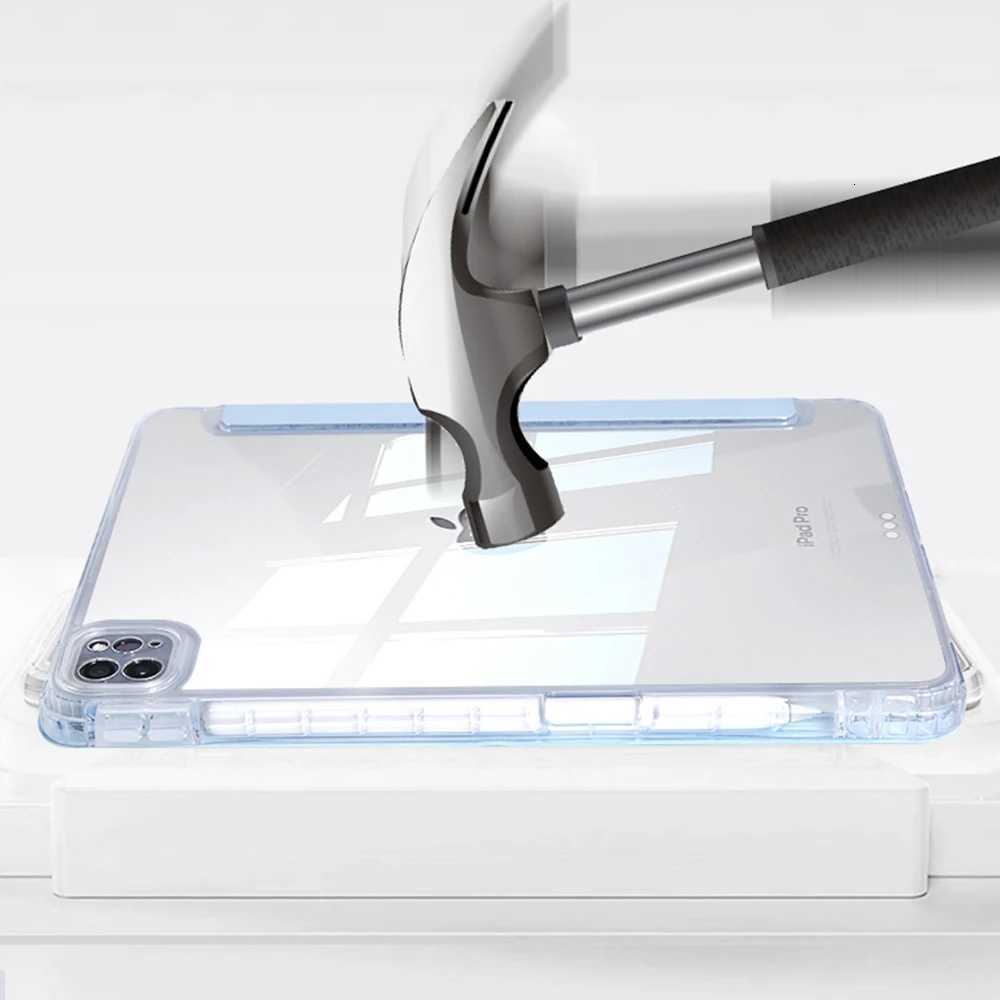 For iPad Air6 Ai Air6 109 11-inch case with pencil holder Clear case M2 A2898 A2588 A2316 A2324 A2325 A2072 A2228 A2377 C251208