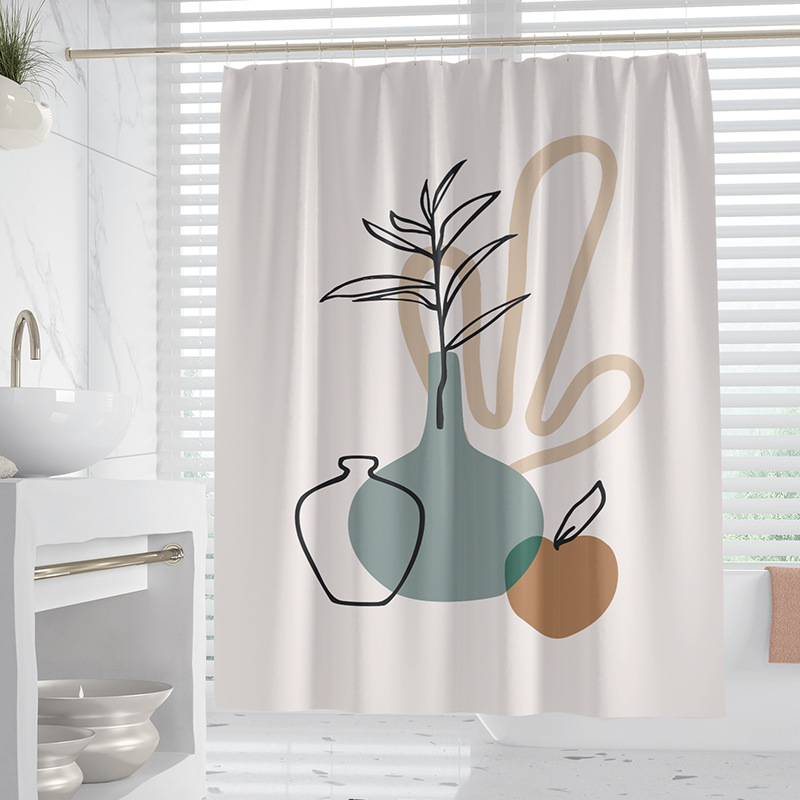 YL-37910 Digital Printed Waterproof Shower Curtain/Bathroom Partition Curtain - Waterproof and Mildew-proof