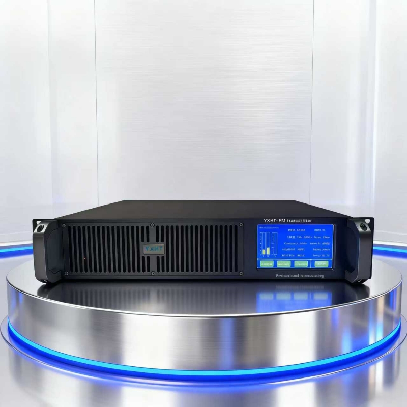 600W FM Transmitter Compatible with 110/220V, Touch Screen, for Church/Community & Mobile Communication Base Stations, AES Inputs & Low Noise