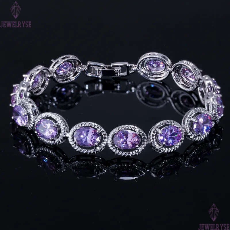 elegant luxury tennis Bracelet for woman pink champagne finish high quality cubic zirconia perfect wedding and engagement accessory charm bracelets gi