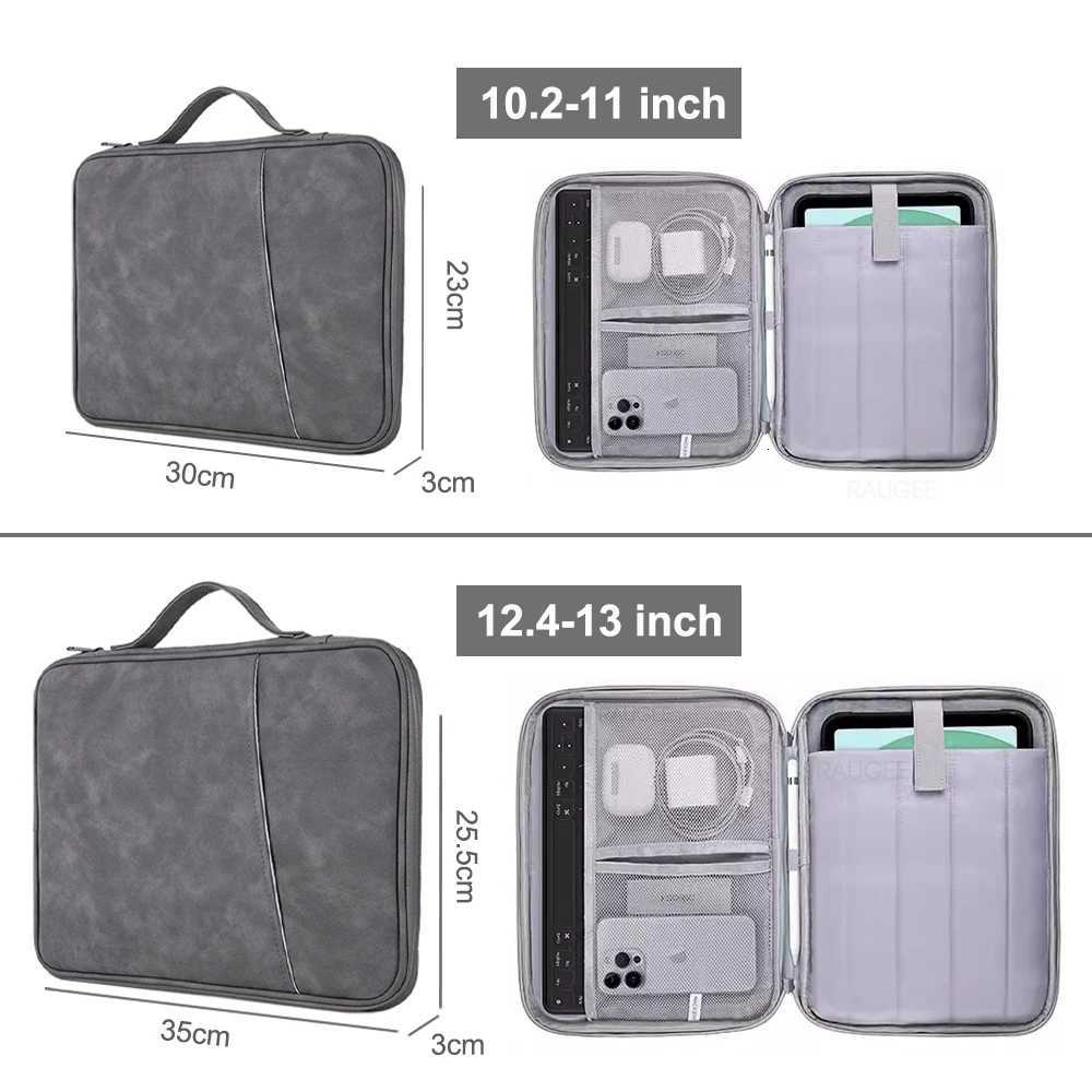 Tablet Sleeve Bag For iPad Pro 129 Air 11 13 inch 2024 Pouch Case For iPad 7 8 9 10th Generation Mini 6 2022 Portable HandbagT251208