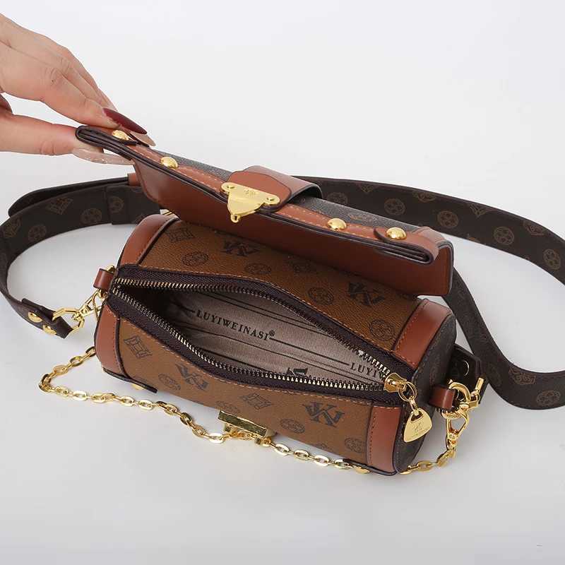 Bags for wan Fi wens round bucket print Pu leather tote bag shoder bags luxury designer bags bolsos de mujer Y251208