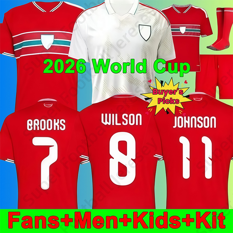 2026 Wales soccer jerseys JAMES BALE 2026 2027 Home Away 2026 Welsh football shirts JOHNSON N.WILLIAMS RODON T.ROBERTS CABANGO LEVITT MOORE THOMAS Men kids kit jersey