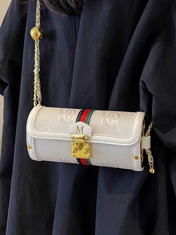 High-end designer all-mah chain bag wens bag 2025 new fi niche texture fi e-shoder messenger bag cylinder bag Y251208