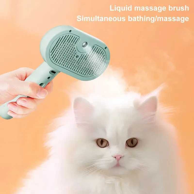 3 in 1 Cat Steam Brush with Release Button Cat Grooming Brush Rechargeable Cat Hair Brush Pet Brush for Cats Dogs Small Animals M251208 - view 4
