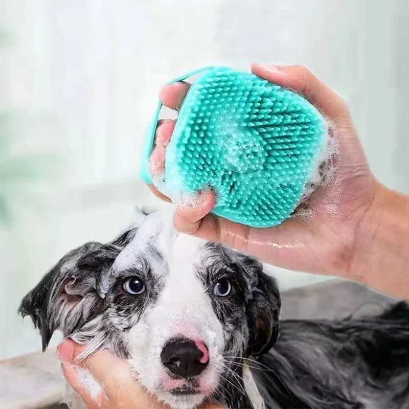 1pc Pet Dog Silicone Bath Brush Cleaning Care Bath Massage Brush Dog Brush Shampoo Massager Bath Brush Pet Supplies M251208 - view 5