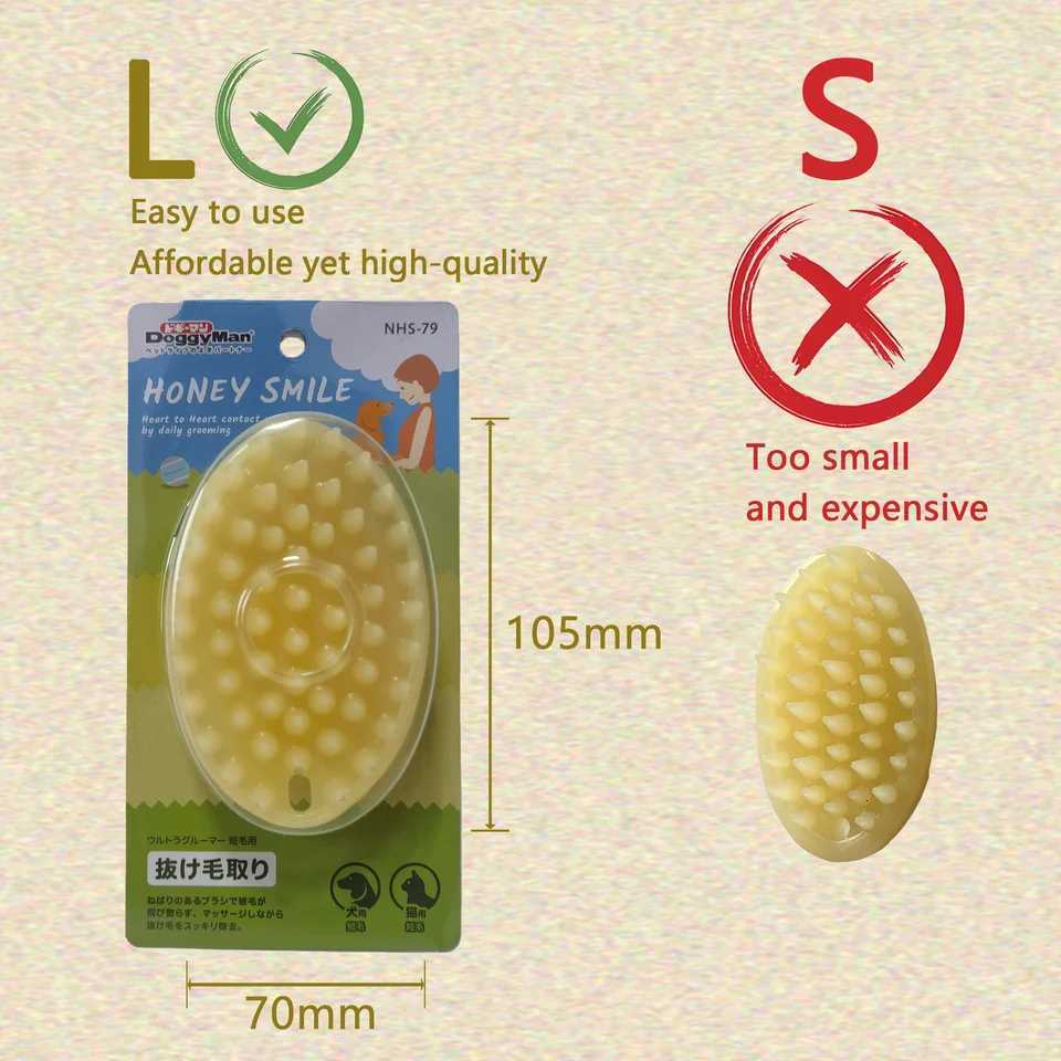 Soft Gentle Silicone Bristles Dog Cat Massage Brush Combs Cleaner Puppy Hair Removal Slicker Brushes Wash Tools for Pets M251208 - view 6