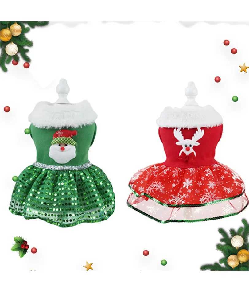 Pet Christmas Dress Christmas Bling Dog Dress Christmas Theme Dog Dress Outfit Christmas Dress Up Supplies M251208