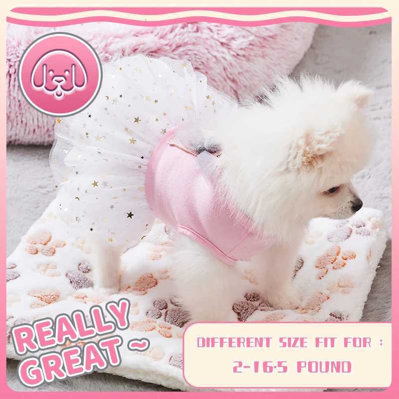 Princess Style Dog Dresses Pet Bunny Doll Skirt Cotton Pet Clothing Mesh Skirt Sweet Dog Clothes for Small Medium Dogs Pet Items M251208