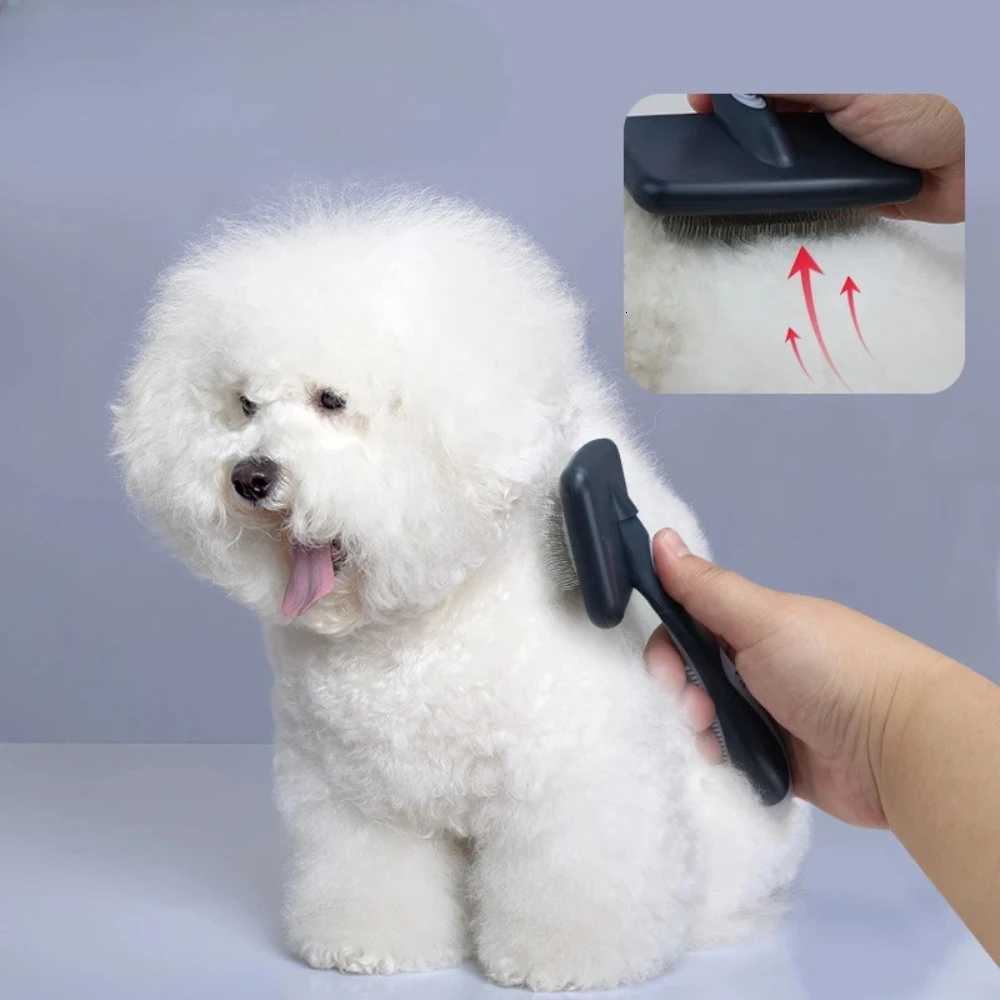 Professional Pet Grooming Comb with 135 Angled Pins Perfect for Fluffy Hair Cats and Dogs Hair Removal and Knot Detangling M251208 - view 3