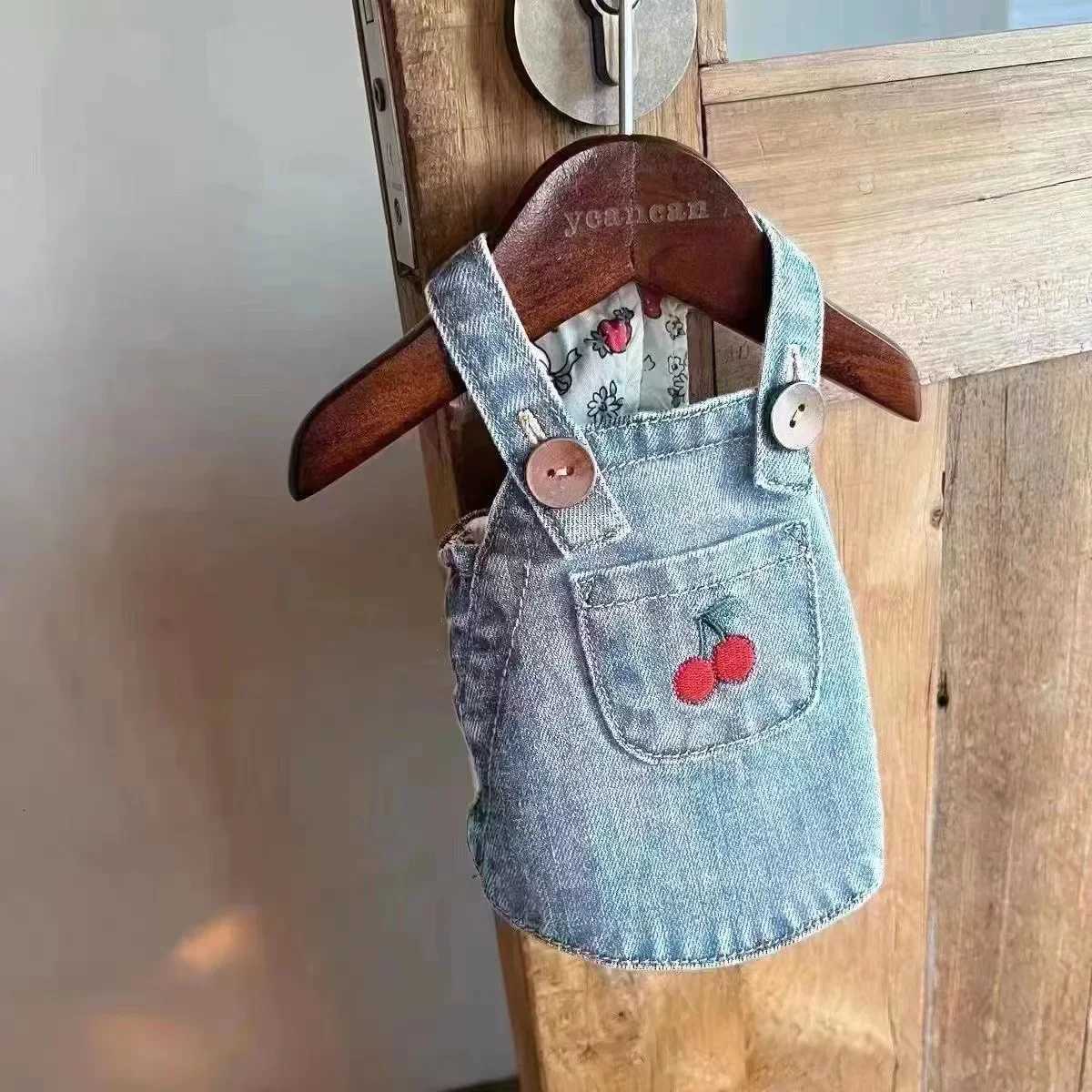 Dog Denim Strap Skirt Spring Autumn Dog Slip Dress Pet Cat Denim Skirt Tedby Denim Skirt Bear Small Dog Clothes Puppy Dog Dress M251208