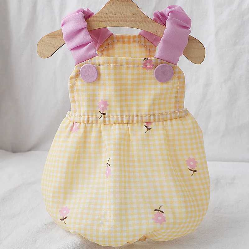 Yellow Flower Pet Dog Dress for Small Dogs Thin Puppy Princess Skirt Dog Summer Clothes Chihuahua York Clothing Pet Supplies M251208