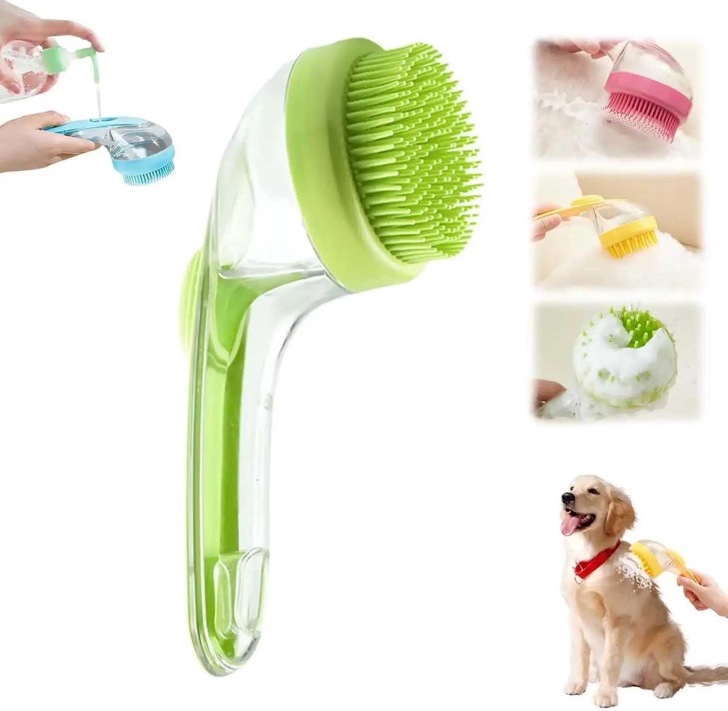 Pet Grooming Brush - Bath Massager Bubble Maker Paw Washer Bath Brush Scrubber Shampoo Brush for Long/Short Haired Dogs Cats M251208 - view 1