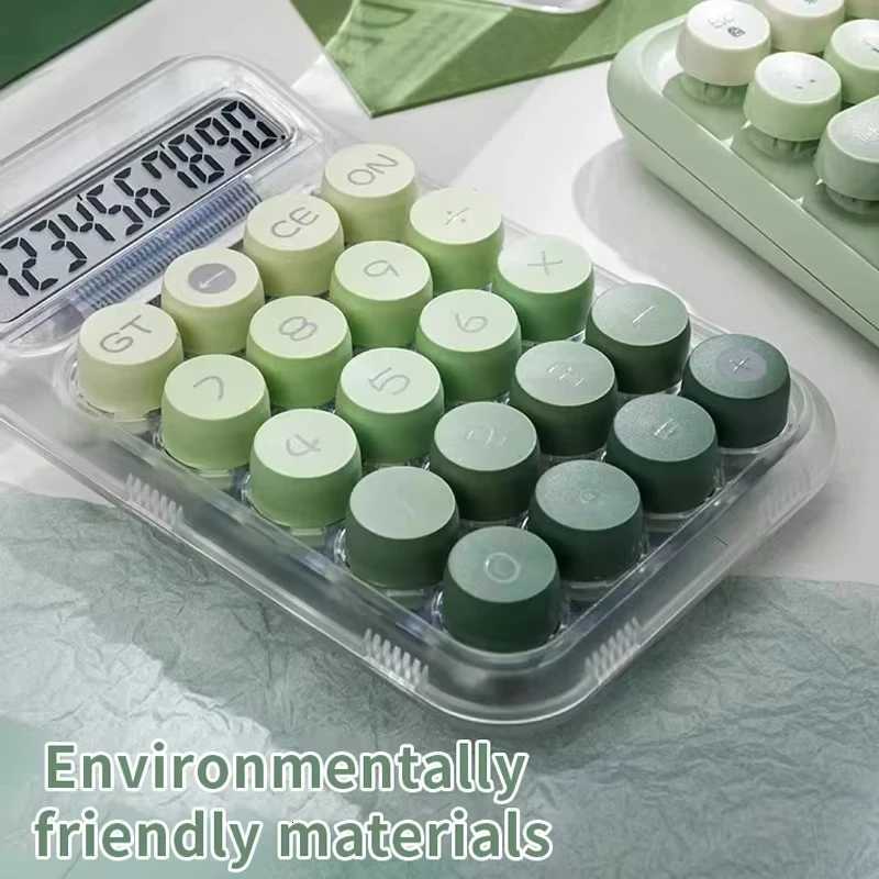 Transparent Gradient Color Large Buttons Large Screen Electronic 10 Digit Calcator Student Portable for School He and Off H251208