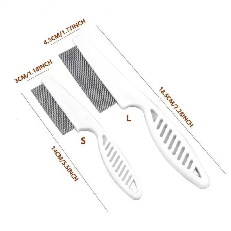 Stainless Steel Fine Tooth Comb Dog Cat Grooming Brush Flea Louse Shedding Tool Bath Cleaning Supplies for Pets M251208 - view 6