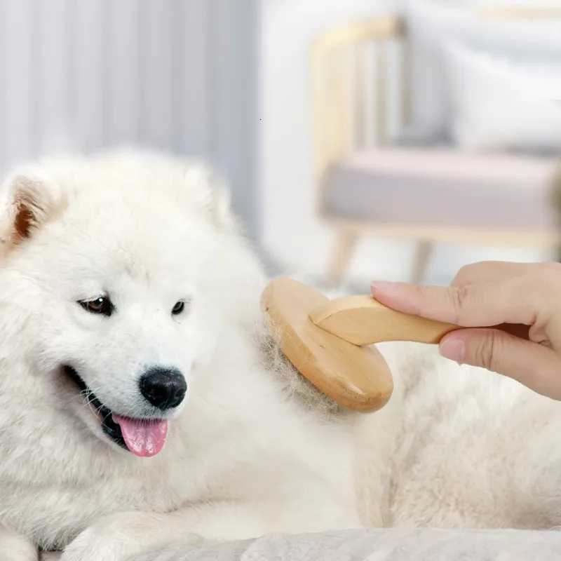 Dog Comb Wooden Dog Brush Stainless Steel Combs for Dogs Hair Knot Opening Massage Cat Brush Comb Pet Products M251208 - view 4