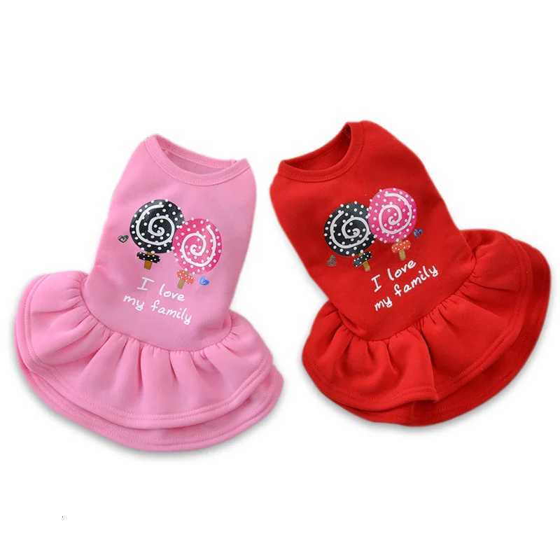 Teddy Dog Skirt Pet Clothes Dog Dresses for Small Dogs Cotton Puppy Cat Dress Christmas Princess Costume Chihuahua Pets Clothing M251208