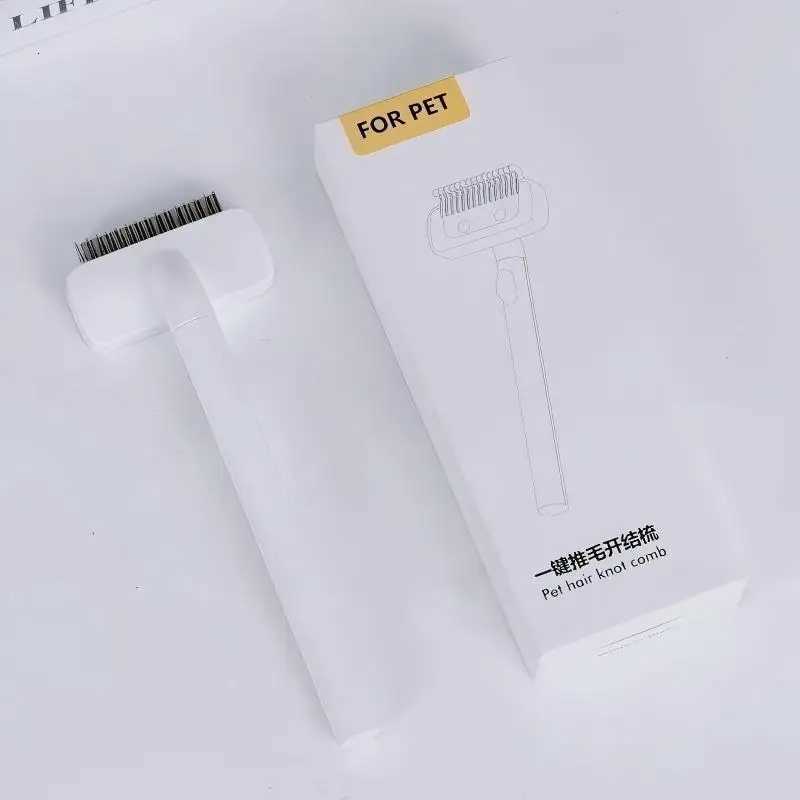 Professional Pet Grooming Brush - Detangling Comb for Cats Dogs Removes Loose Hair Shedding Anti-Mat Deshedder Tool M251208 - view 6