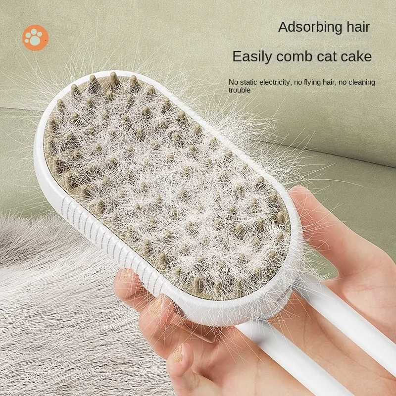 Cat Steam Brush Steamy Dog Brush 3 in 1 Electric Spray Cat Hair Brushes for Massage Pet Grooming Comb Hair Removal Combs M251208 - view 3