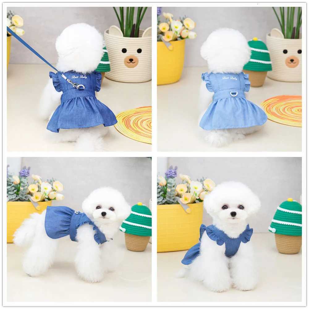 Dog Dress Puppy Luxury Skirt Dog Clothes Princess Dresses Wedding Evening Dress Tutu Skirt Denim Skirt for Small Dogs Clothing M251208