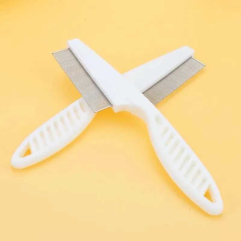 Stainless Steel Fine Tooth Comb Dog Cat Grooming Brush Flea Louse Shedding Tool Bath Cleaning Supplies for Pets M251208 - view 7