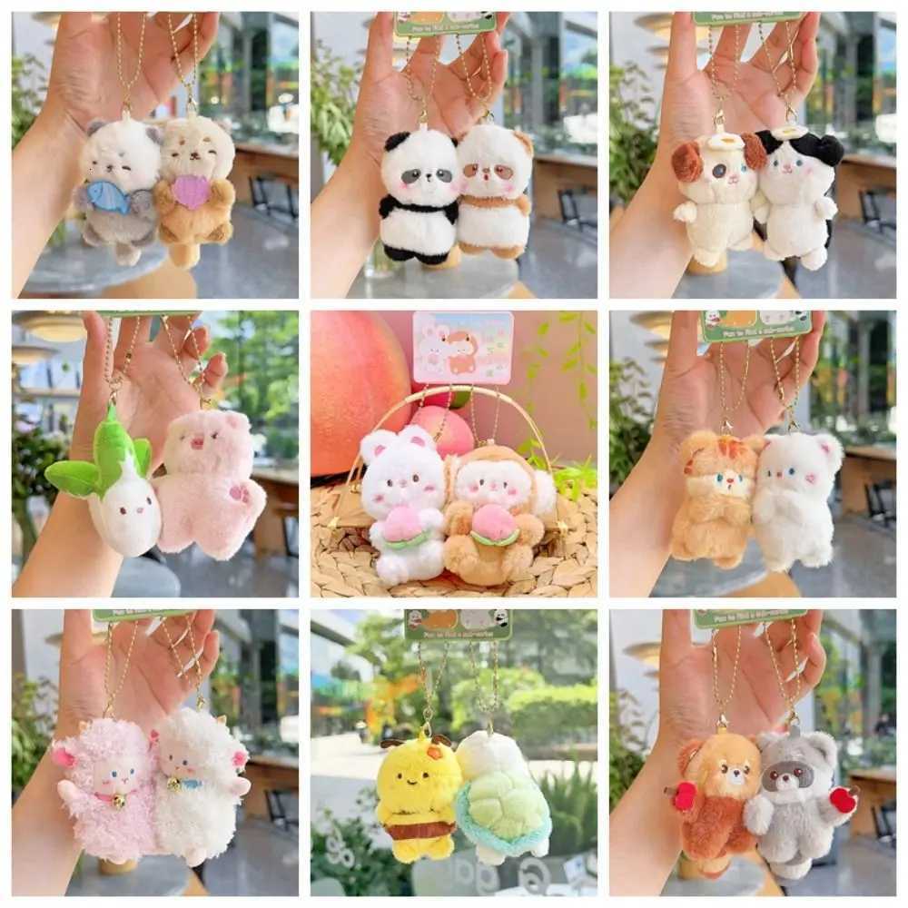 2pcs/set Magnetic Otter Keychain Dog Korean Style Cartoon Couple Pendants Turtle Cute Fruit Bag Charm Car Key AccessoriesXJ251208 - view 7