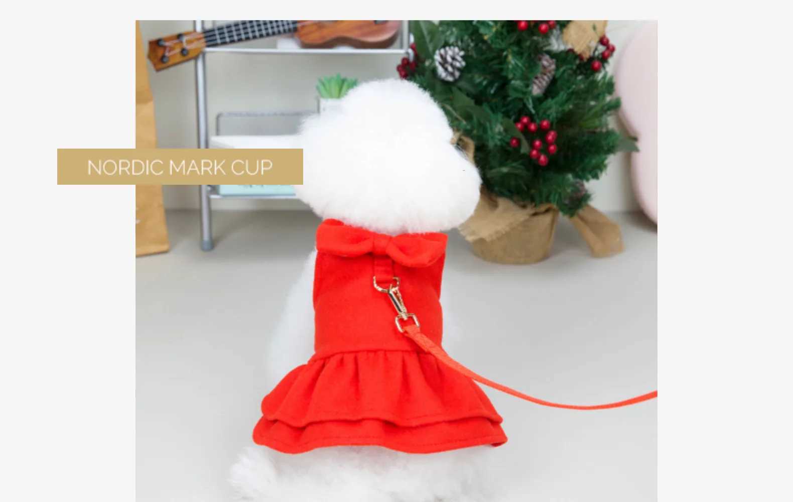 Warm Fleece Dog Princess Dress Autumn Winter Pet Skirt Traction Ring Small Dogs Cats Puppy Yorkies Maltese M251208