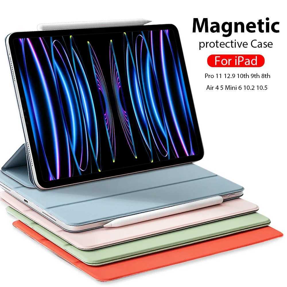 New Magnetic PU Case for Ipad Air 11 13 2025 M3 A16 11th Pro 11 129 Air 4 5 10th Generation Mini 6 7th 8th 9th Shockproof Cover C251208