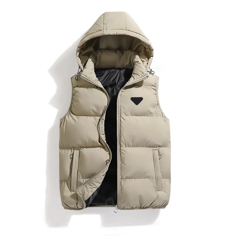 Mens Waistcoat Winter Down Cotton Vests Designer Puffer Coats Vest Unisex Couple Bodywarmer Womens Jacket Sleeveless Outdoor Warm Thick Outerwear Black Clothes