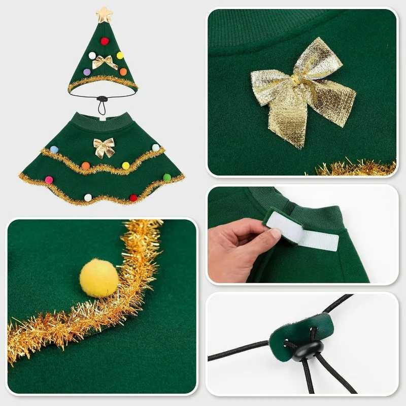 Christmas Pet Clothes Christmas Tree Pet Cape Shawl Dog Transformed Into Holiday Gifts Ropa Para Perro Puppy Clothes M251208