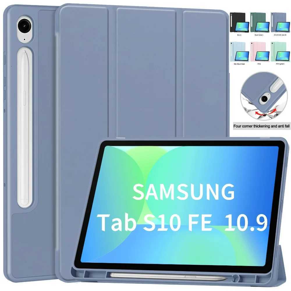 For Tab S10 FE Case 109 inch S9 FE 10 9 Stand Cover For Galaxy Tab S10 FE Case 2025 SM-X520 X526B Pencil Holder Funda C251208