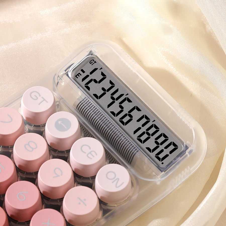 Transparent Gradient Large Button Calcator Large Screen Electronic Calcator 10 Digit Student Specific Calcator H251208