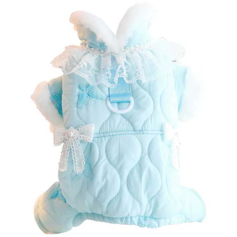 Autumn Winter Dog Clothes Thick Warm Four-legged Cotton Coat Full-body Clothes Apparel For Small Dogs M251208