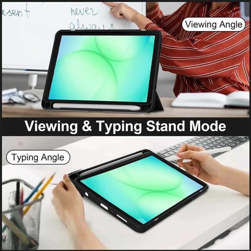 For Galaxy Tab A11 87 inch 2025 Case Acrylic Back With Pencil Holder Folding Stand Funda SM-X130 SM-X133 X135N/G Cover C251208