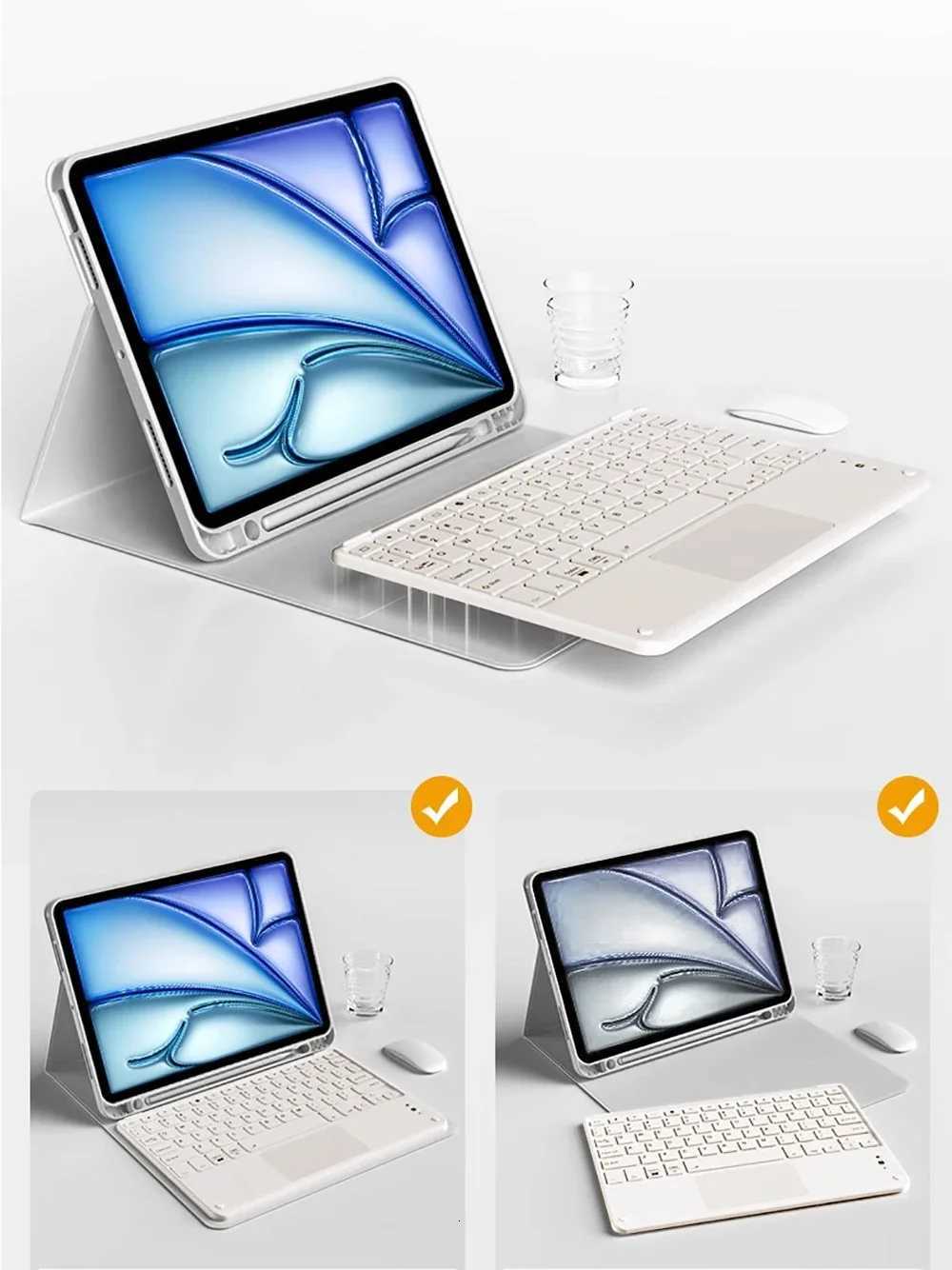 For 2024-2025 New iPad A16 11th Gen Keyboard Mouse Case for iPad Air M3 M2 11/13 Mini7 A17 Pro M4 Funda Magnetic Tablet Cover C251208