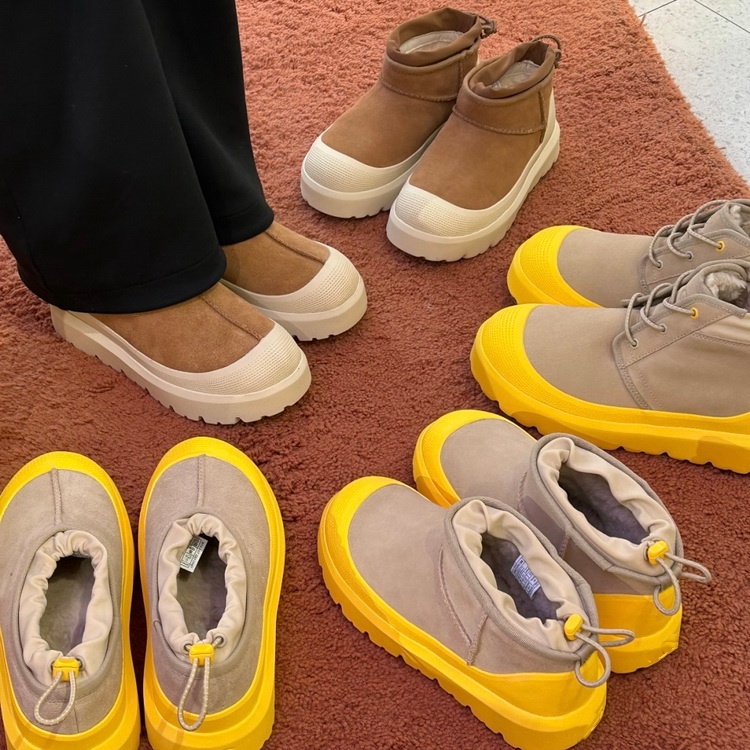 Designer Mens Womens Tasman Ultra Mini Weather Hybrid Boots Waterproof Suede Chukka Chestnut Big Sky Black