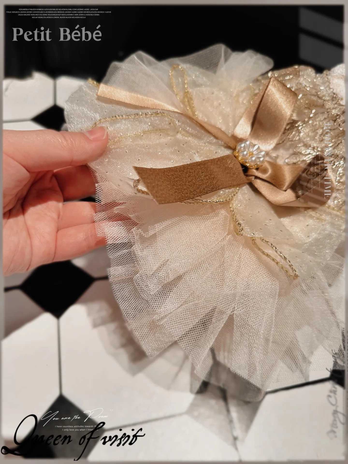 Church-Golden Sacred Pet Dress Luxurious Handmade Details Custom-Made Dress For Cats And Dogs M251208