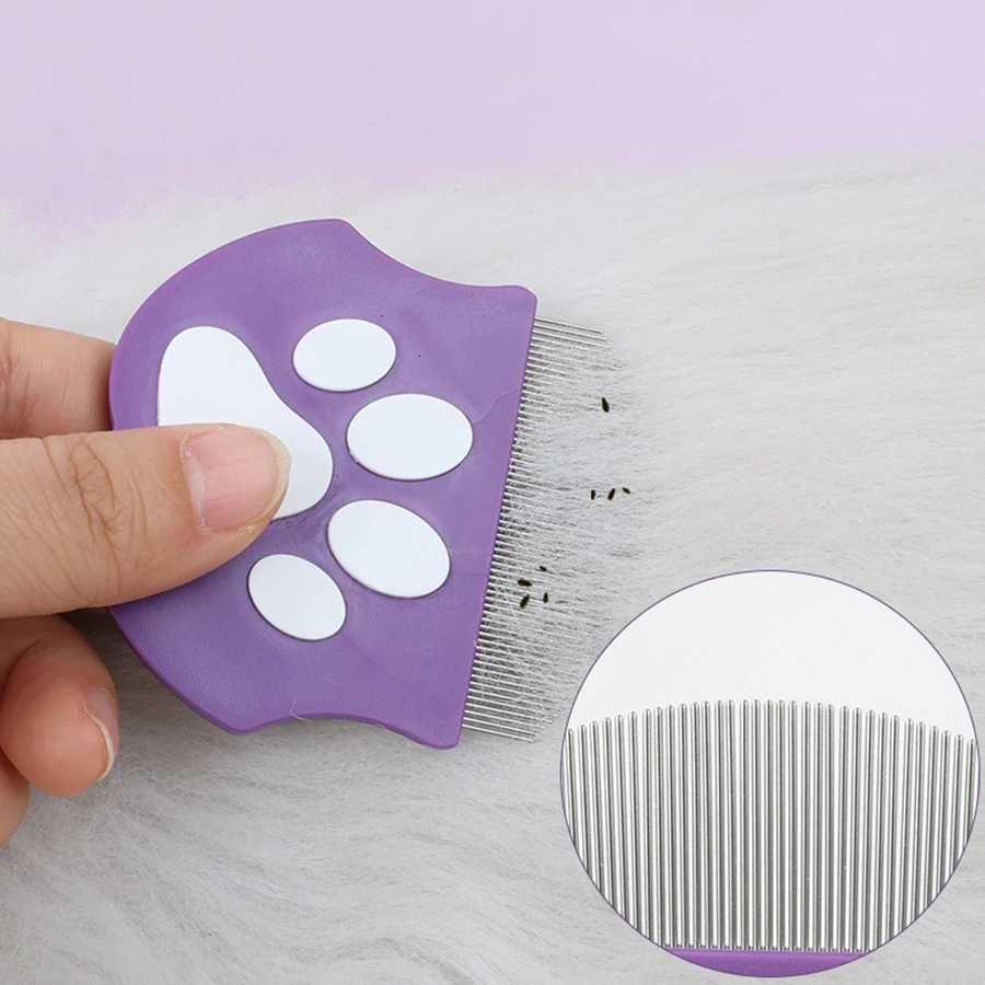 Pet Grooming Comb - Flea Comb for Cats Dogs Curved Design for Face Body Mini Detangling Brush for Pets M251208 - view 3