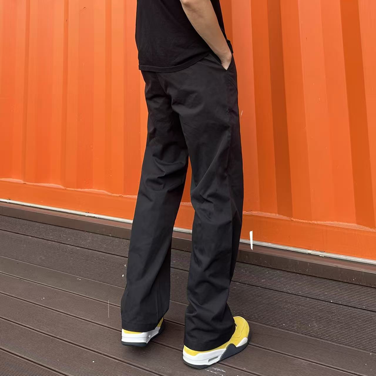 Men's casual sweatpants, slim-fitting straight-leg loose cargo pants