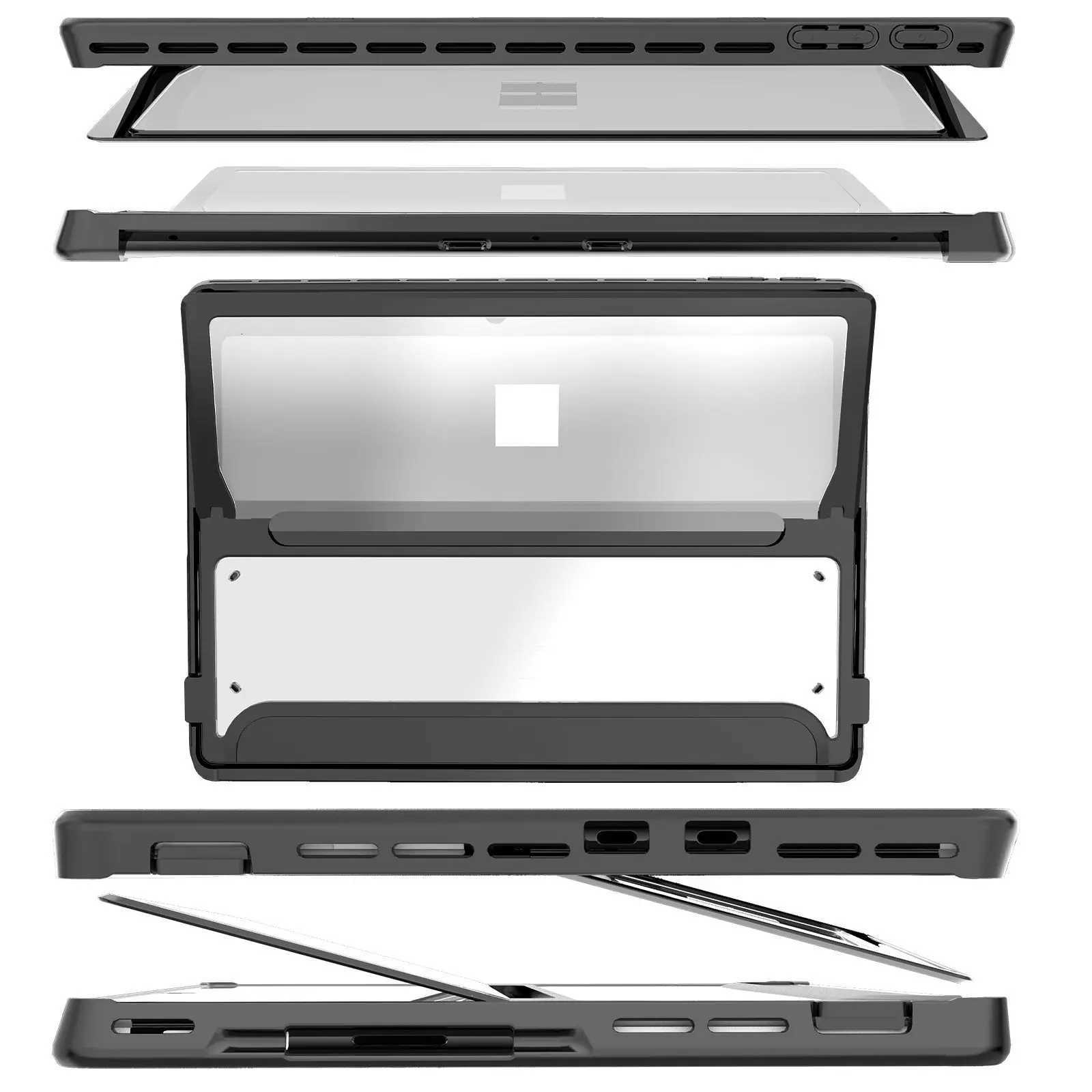 Case Cpatible with Type Cover Keyboard for Surface Pro 9/Pro 9 5G 2022 13Shockproof Rugged Hard Cover Clear PC Back C251208
