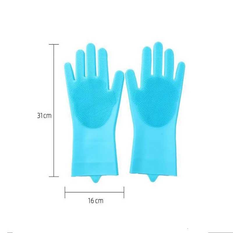 Pet Hair Removal Glove Grooming Cleaning Gloves Dog Cat Bathing Shampoo Glove Scrubber Cleanner Silicon Hair Removal Glove MMR04 M251208 - view 3