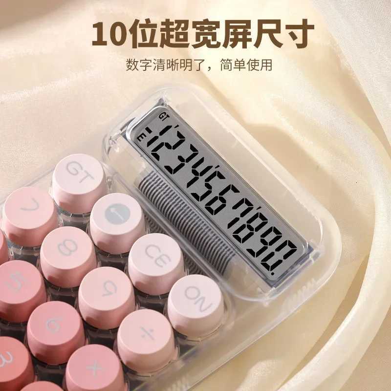 Transparent Gradient Large Button Calcator Large Screen Electronic 10 Digit Suitable for Student Business Use H251208