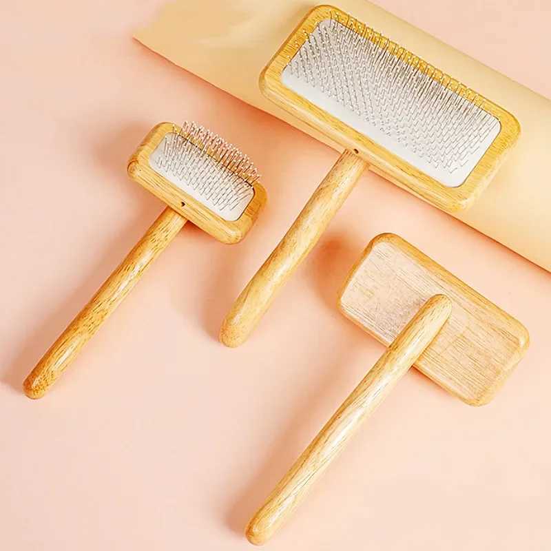 Dog Brush Wooden Dogs Comb Dog Grooming Protect Brushes for Dogs Floating Hair Cleaning Comb Massage Cat Brush M251208 - view 4